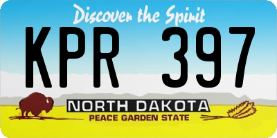 ND license plate KPR397