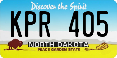 ND license plate KPR405