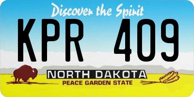 ND license plate KPR409