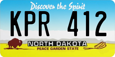 ND license plate KPR412
