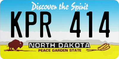 ND license plate KPR414