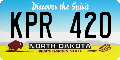 ND license plate KPR420