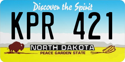 ND license plate KPR421