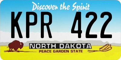 ND license plate KPR422