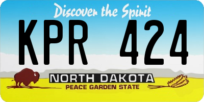 ND license plate KPR424