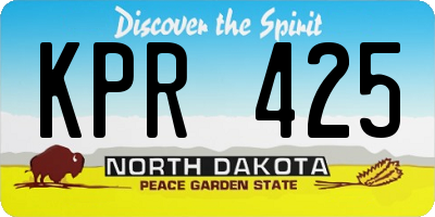 ND license plate KPR425