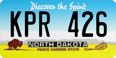 ND license plate KPR426