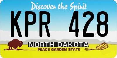 ND license plate KPR428