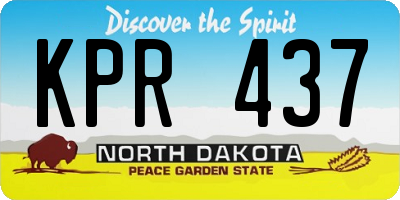 ND license plate KPR437