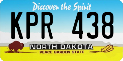 ND license plate KPR438