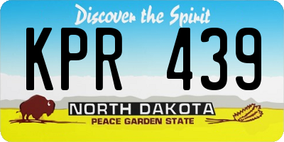 ND license plate KPR439