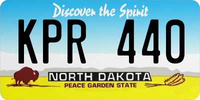 ND license plate KPR440