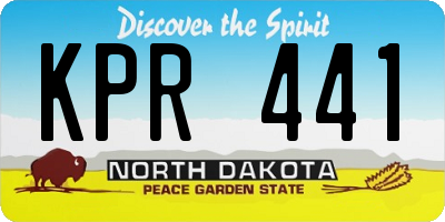 ND license plate KPR441