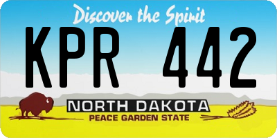ND license plate KPR442