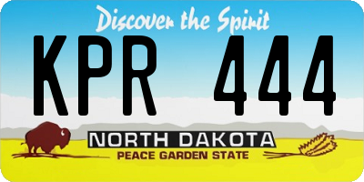 ND license plate KPR444