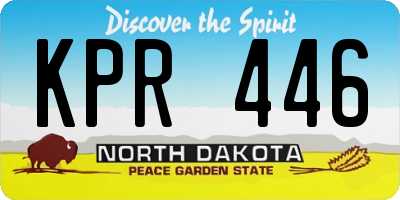 ND license plate KPR446