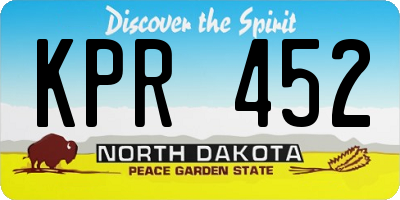 ND license plate KPR452