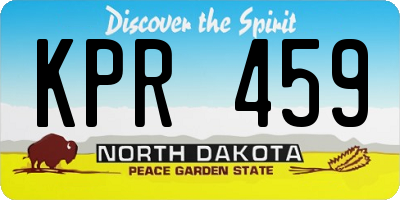 ND license plate KPR459