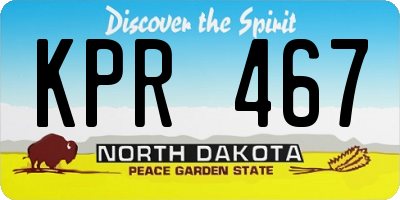 ND license plate KPR467