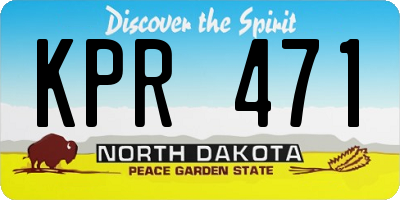 ND license plate KPR471