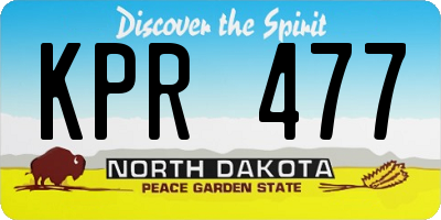 ND license plate KPR477