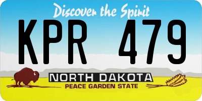 ND license plate KPR479