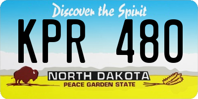 ND license plate KPR480