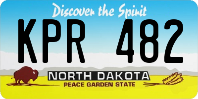 ND license plate KPR482
