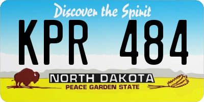 ND license plate KPR484