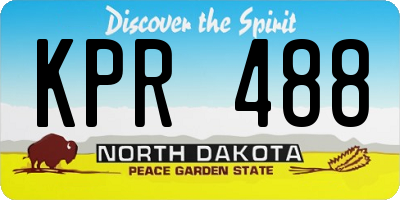ND license plate KPR488