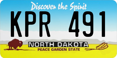 ND license plate KPR491