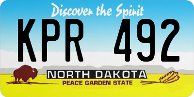 ND license plate KPR492