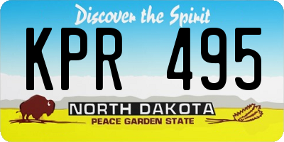 ND license plate KPR495