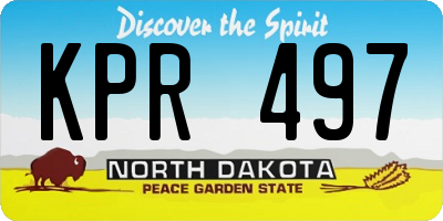 ND license plate KPR497