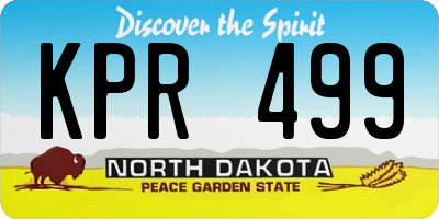 ND license plate KPR499