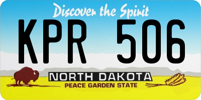 ND license plate KPR506