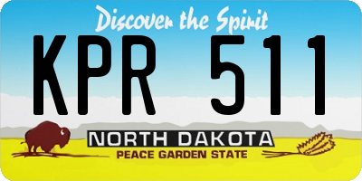 ND license plate KPR511