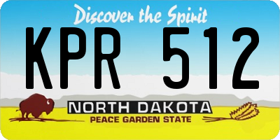 ND license plate KPR512