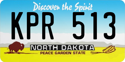 ND license plate KPR513