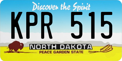 ND license plate KPR515