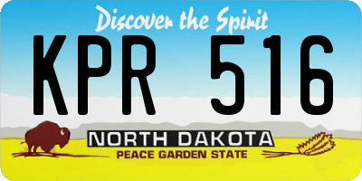 ND license plate KPR516