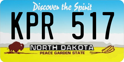 ND license plate KPR517