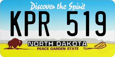 ND license plate KPR519