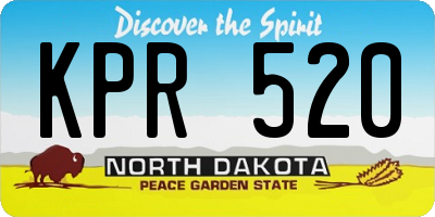 ND license plate KPR520
