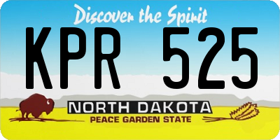 ND license plate KPR525