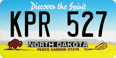 ND license plate KPR527