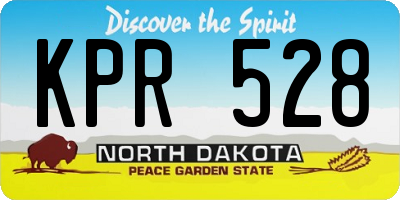 ND license plate KPR528