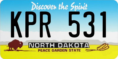 ND license plate KPR531