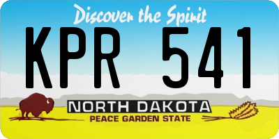 ND license plate KPR541