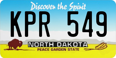 ND license plate KPR549